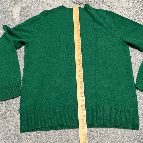 Quince Sweater Womens Medium Green Cashmere Crew Pullover - Picture 6 of 6